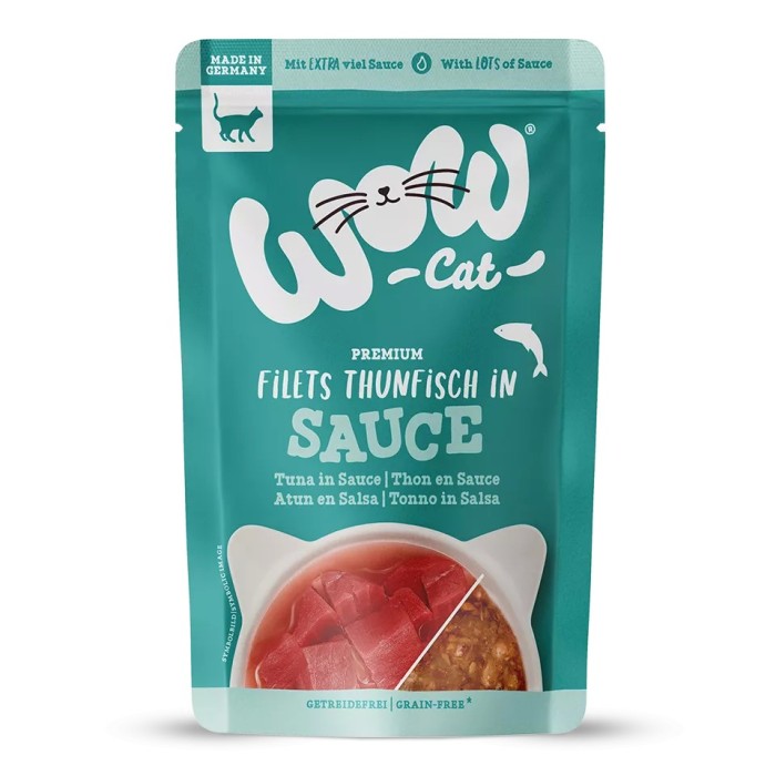 WOW Cat Filetto di Tonno in Salsa | Cibo Umido Naturale Gatti