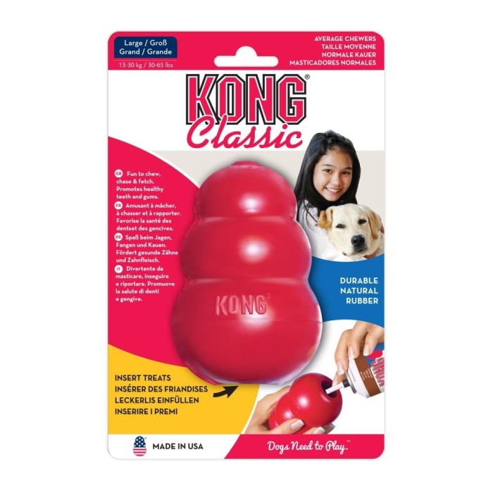 KONG Classic Large | Gioco in Gomma Naturale per Cani 13-30kg