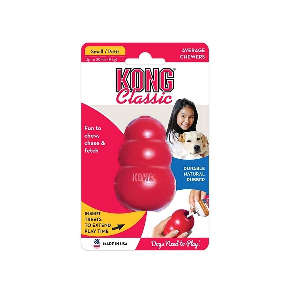 KONG Classic Small | Gioco Gomma per Cani Piccoli e Cuccioli