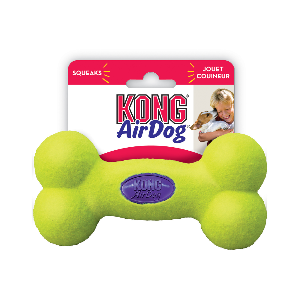 KONG AirDog Squeaker Bone Medium | Osso di Tennis Sonoro per Cani