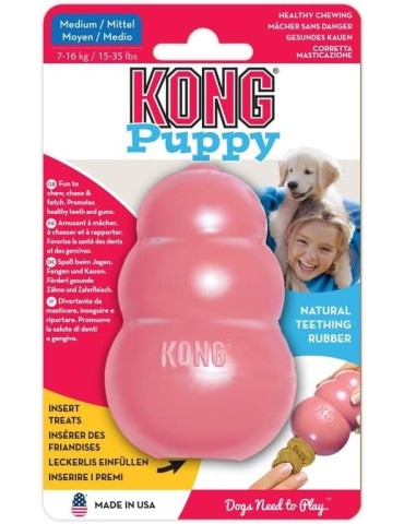 KONG Puppy Small | Gioco Dentizione per Cuccioli in Gomma Morbida
