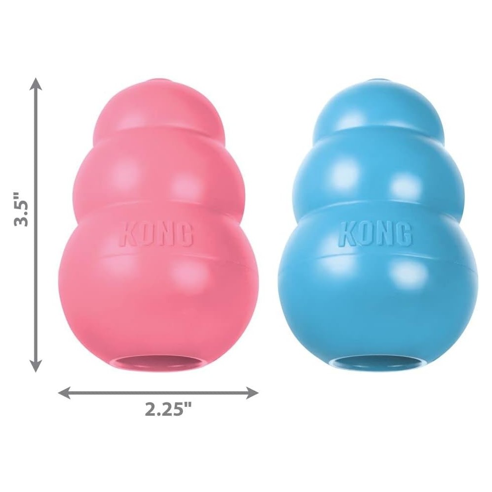 KONG Puppy Small | Gioco Dentizione per Cuccioli in Gomma Morbida