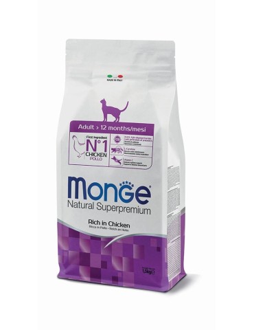 Monge Natural Superpremium Adult Ricco in Pollo 1.5 Kg | Zoopluto