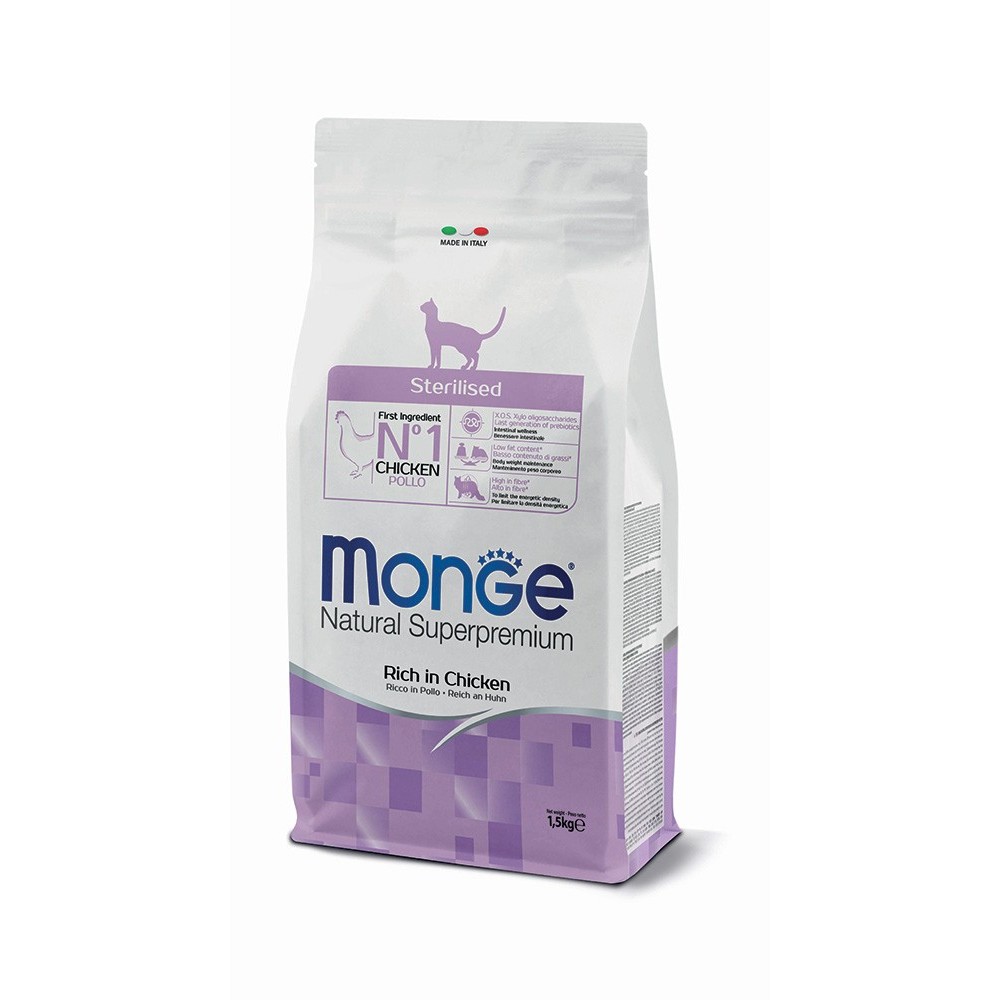 Monge Natural Superpremium Sterilised Ricco in Pollo 1,5 Kg | Zoopluto