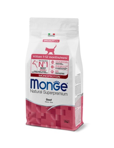Monge Natural Superpremium Kitten Monoprotein – Manzo 1,5 Kg | Zoopluto