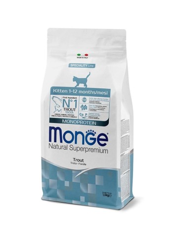 Monge Natural Superpremium Kitten Monoprotein – Trota 1,5 Kg | Zoopluto