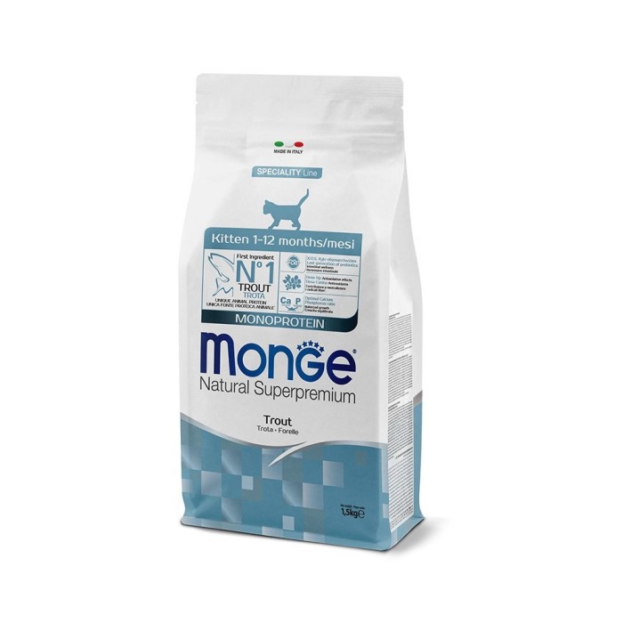 Monge Natural Superpremium Kitten Monoprotein – Trota 1,5 Kg | Zoopluto
