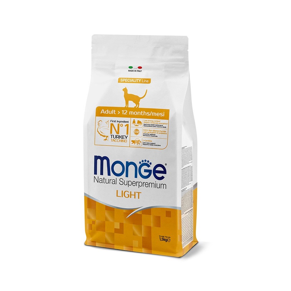 Monge Natural Superpremium Adult – Light Tacchino 1,5 Kg | Zoopluto