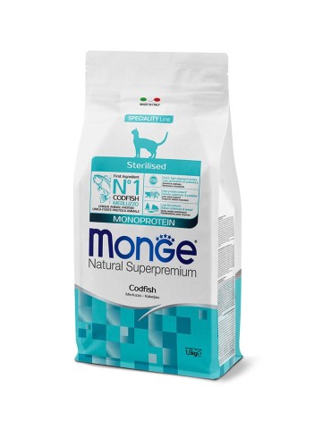 Monge Natural Superpremium Sterilised Monoprotein – Merluzzo 1,5 Kg | Zoopluto
