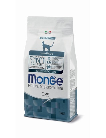 Monge Natural Superpremium Sterilised Monoprotein – Trota 1,5 Kg | Zoopluto