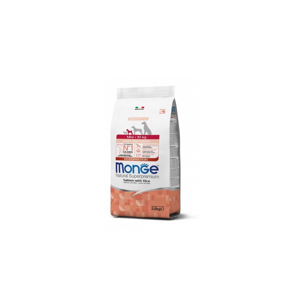 Monge Mini Puppy Junior Cane Salmone Riso 2,5 Kg | Zoopluto
