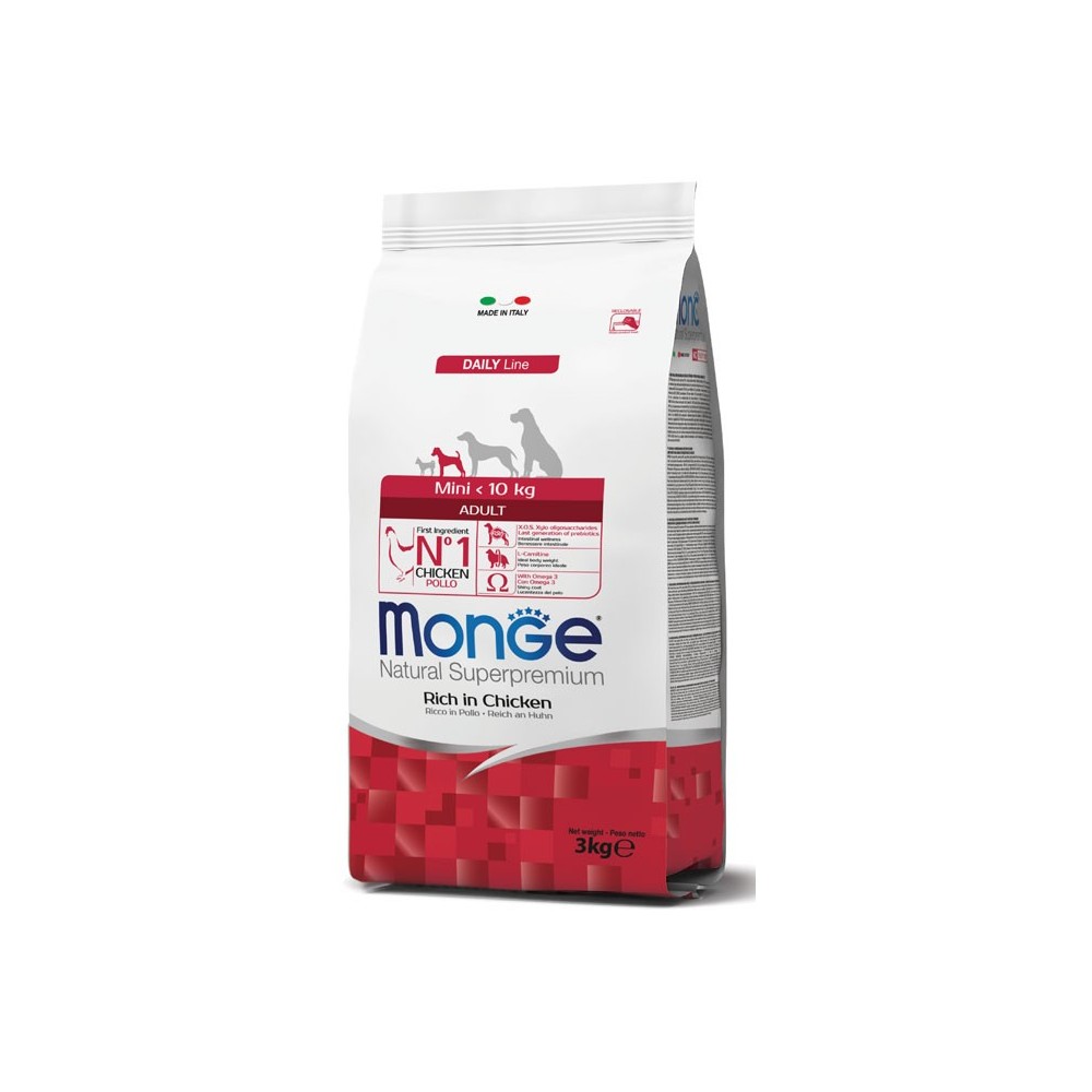 Monge Natural Superpremium Mini Adult Ricco in Pollo 7,5 Kg | Zoopluto