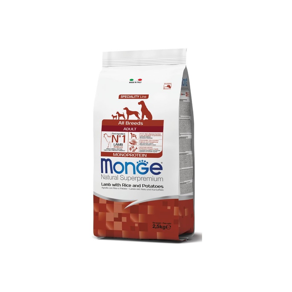 Monge All Breeds Adult Cane Agnello Riso Patate 12 Kg | Zoopluto
