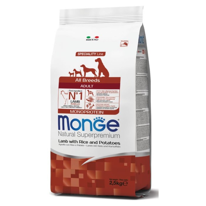 Monge All Breeds Adult Cane Agnello Riso Patate 12 Kg | Zoopluto