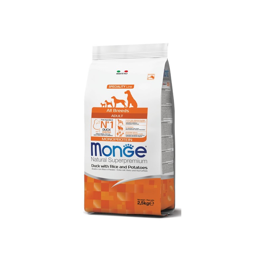 Monge All Breeds Adult Cane Anatra Riso Patate 12 Kg | Zoopluto