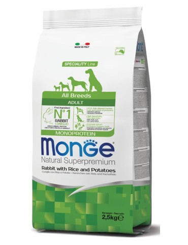 Monge All Breeds Adult Cane Coniglio Riso Patate 12 Kg | Zoopluto