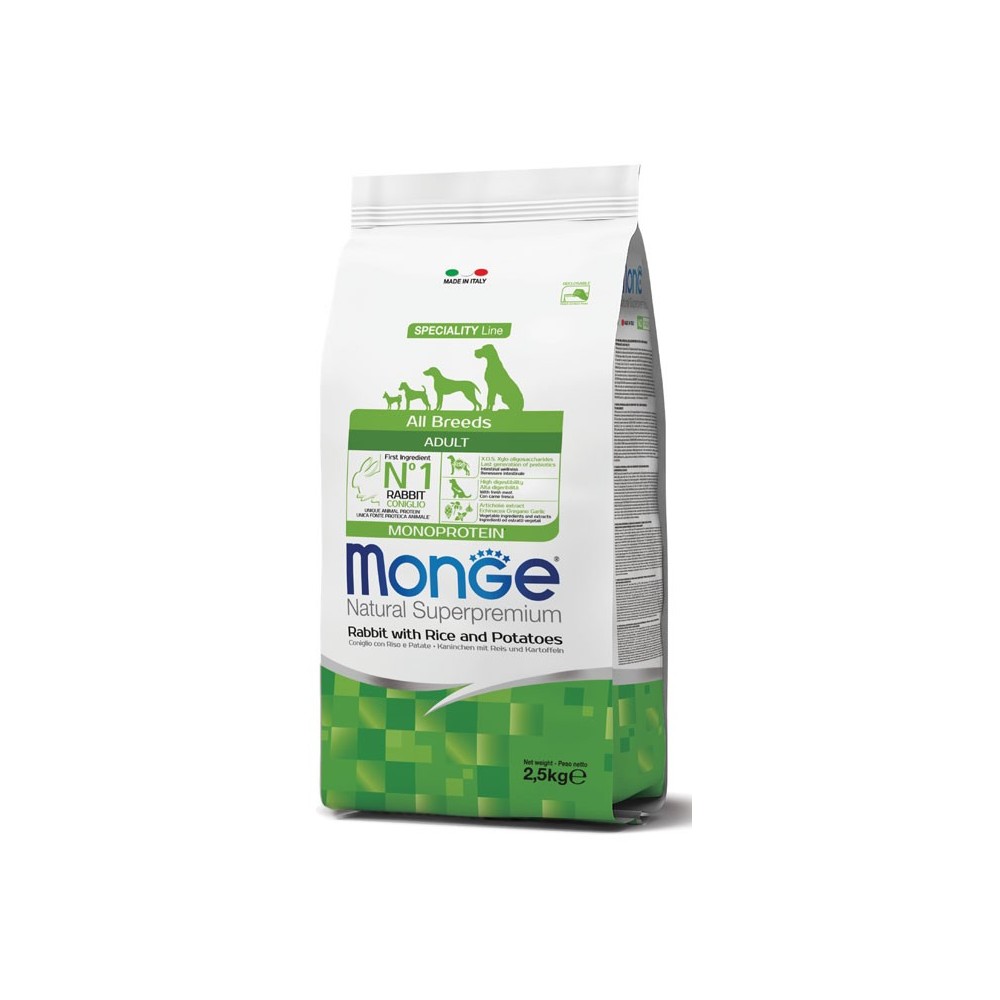 Monge All Breeds Adult Cane Coniglio Riso Patate 12 Kg | Zoopluto