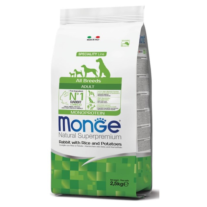 Monge All Breeds Adult Cane Coniglio Riso Patate 12 Kg | Zoopluto