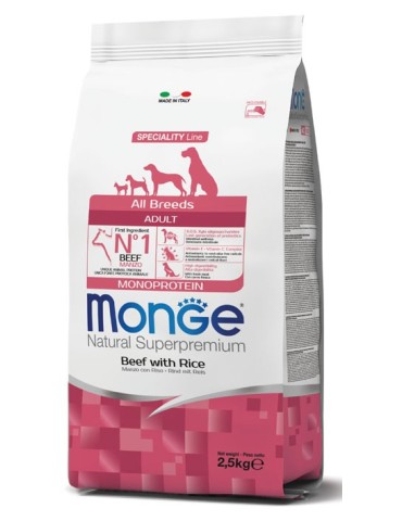 Monge All Breeds Adult Cane Manzo Riso 12 Kg | Zoopluto