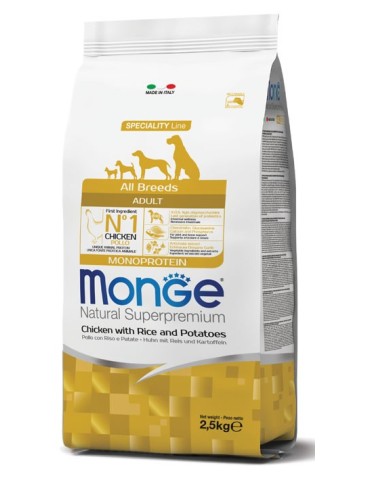 Monge All Breeds Adult Cane Pollo Riso Patate 12 Kg | Zoopluto