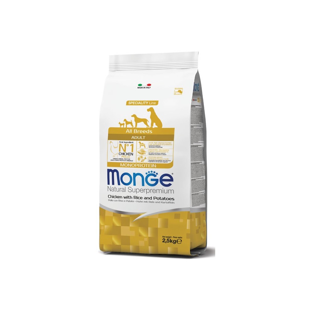 Monge All Breeds Adult Cane Pollo Riso Patate 12 Kg | Zoopluto