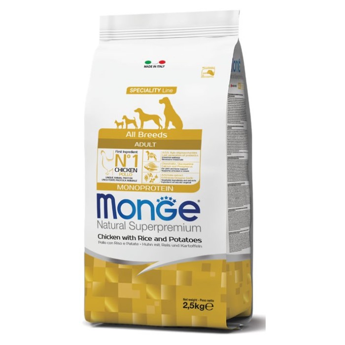 Monge All Breeds Adult Cane Pollo Riso Patate 12 Kg | Zoopluto