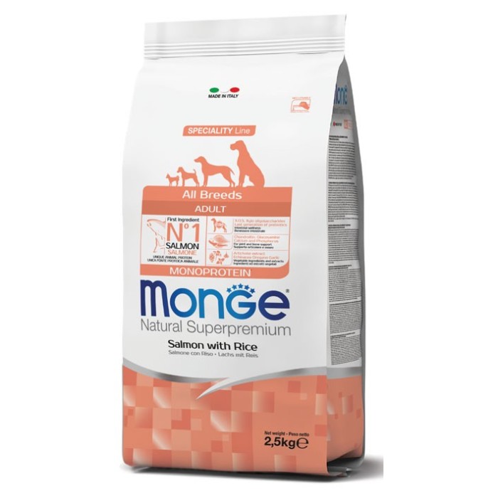 Monge All Breeds Adult Cane Salmone Riso 12 Kg | Zoopluto