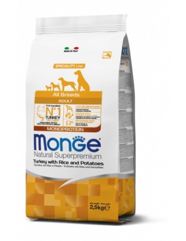 Monge All Breeds Adult Cane Tacchino Riso Patate 12 Kg | Zoopluto