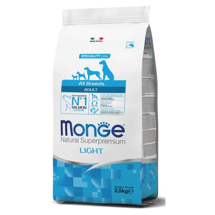 Monge All Breeds Adult Light Cane Salmone Riso 12 Kg | Zoopluto