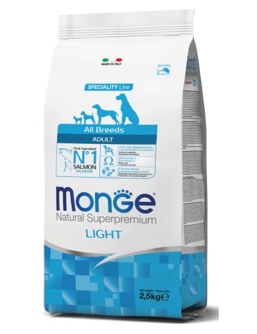 Monge All Breeds Adult Light Cane Salmone Riso 2,5 Kg | Zoopluto