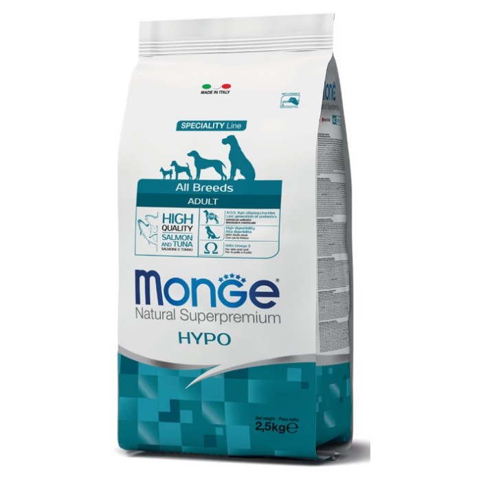Monge Hypoallergenic All Breeds Adult Cane Salmone Tonno 12 Kg | Zoopluto