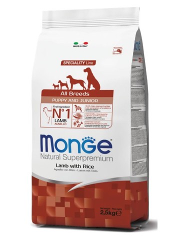 Monge All Breeds Puppy Cane Agnello Riso 12 Kg | Zoopluto