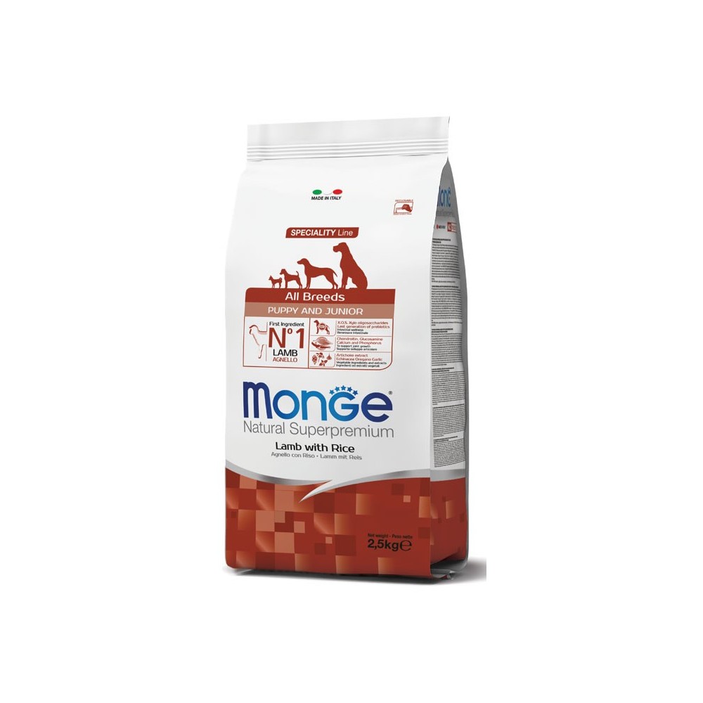 Monge All Breeds Puppy Cane Agnello Riso 12 Kg | Zoopluto