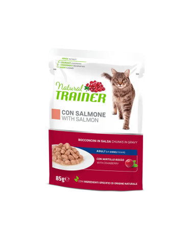 Bustine Gatto Natural Trainer Adult Salmone 85 g