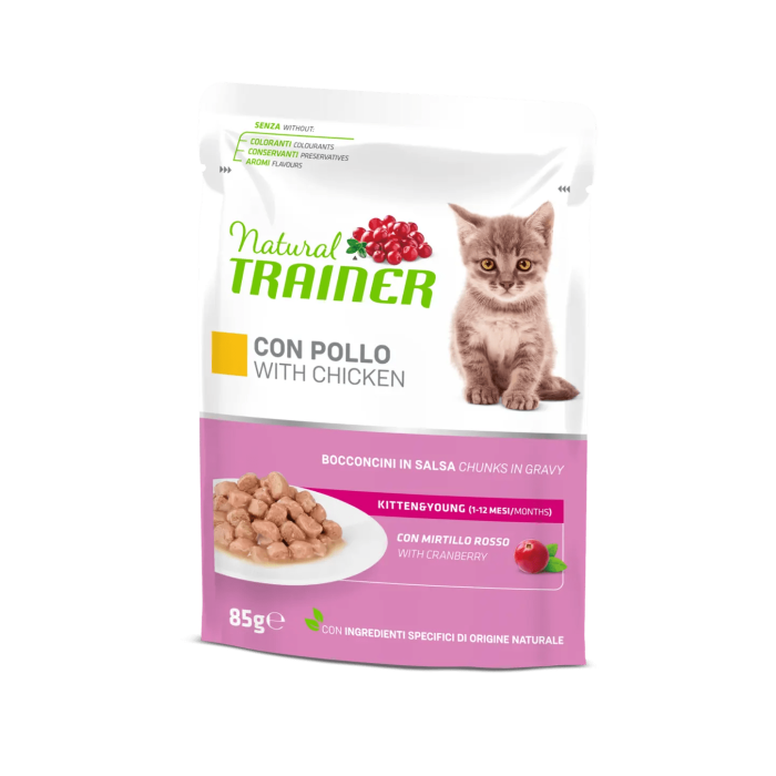 Bustine Gatto Natural Trainer Kitten Pollo 85 g