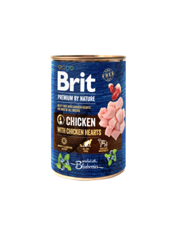 Brit BP Chicken-Hearts 400g - Umido Naturale con Pollo e Cuori per Cani
