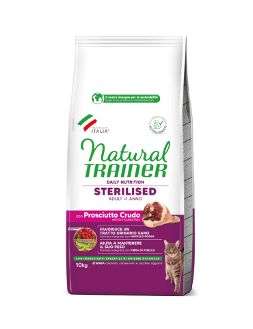 Crocchette Gatto Natural Trainer Sterilised Prosciutto 1,5 kg