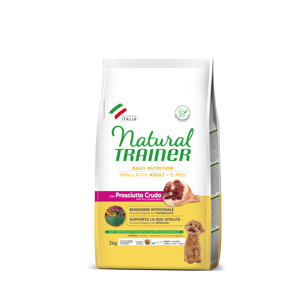 Crocchette Cane Natural Trainer Mini Adult Prosciutto 2 kg