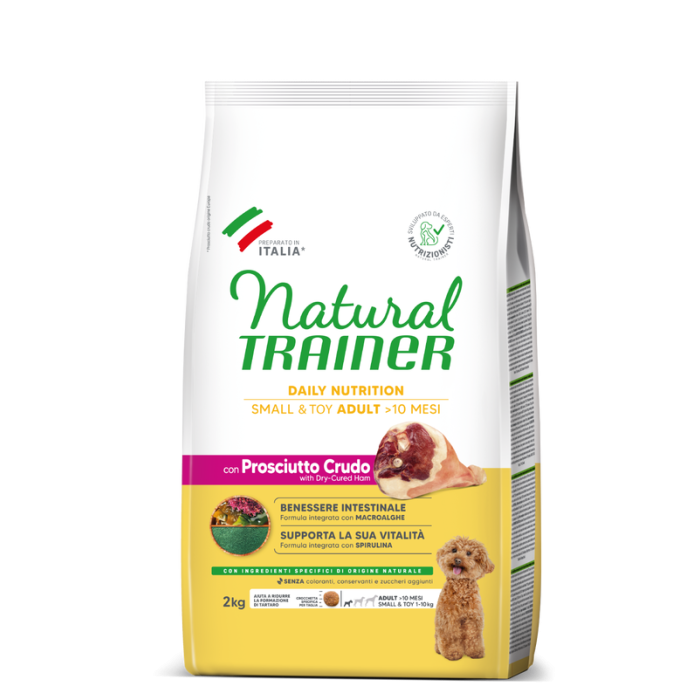 Crocchette Cane Natural Trainer Mini Adult Prosciutto 2 kg