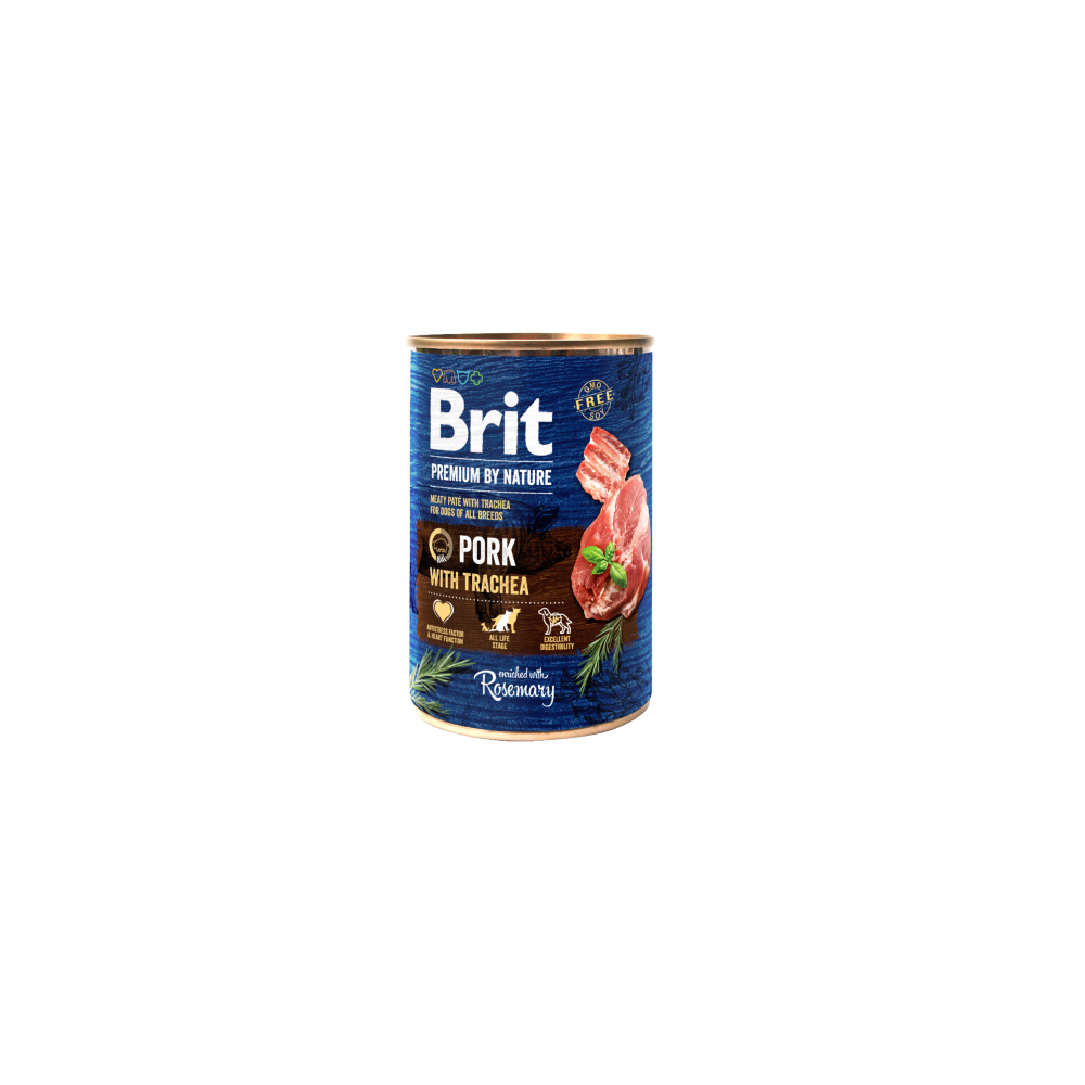 Brit BP Pork & Trachea 800g - Cibo Umido con Maiale e Trachea Grain-Free per Cani