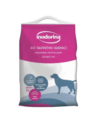Inodorina Tappetini Neutro 40 pz 60x60 cm | Zoopluto