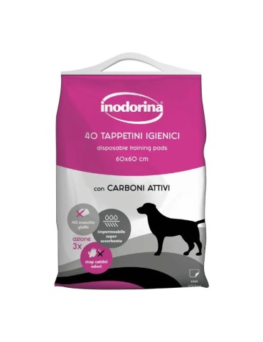 Inodorina Tappetini Carboni Attivi 40 pz 60x60 cm | Zoopluto