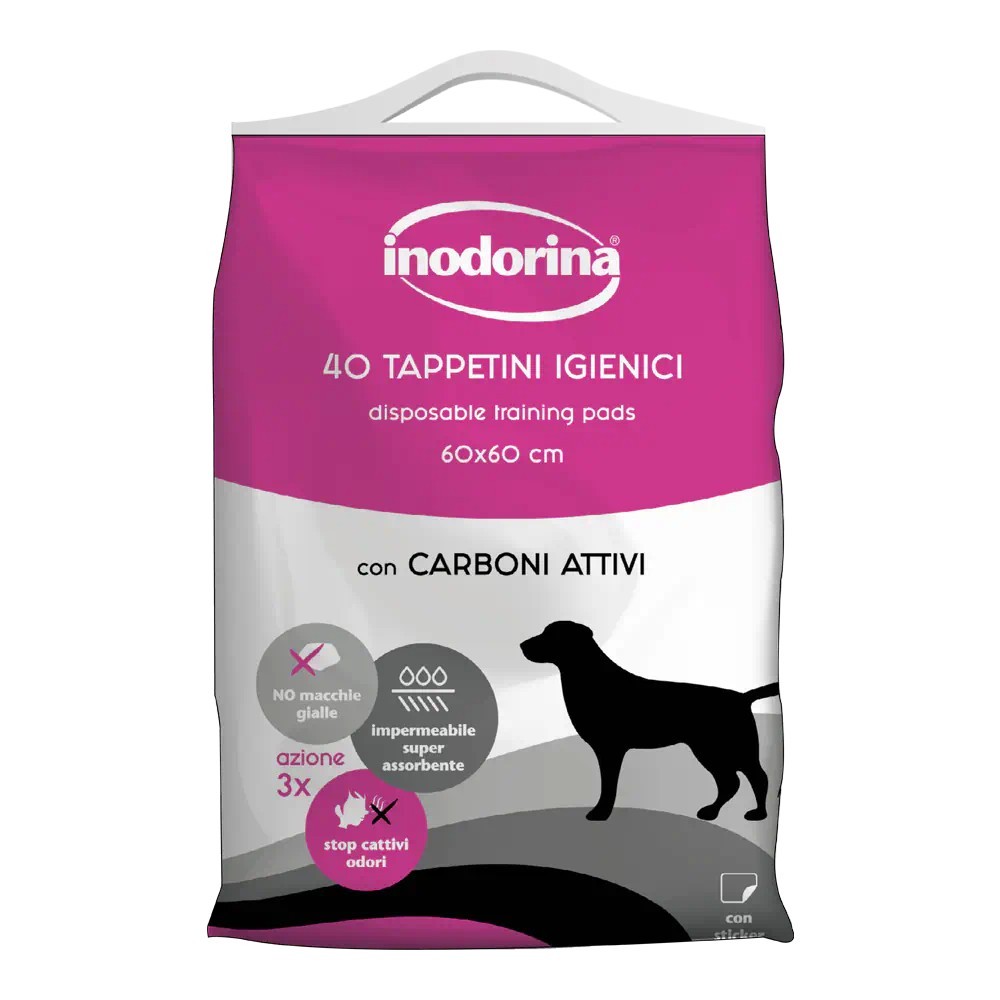 Inodorina Tappetini Carboni Attivi 40 pz 60x60 cm | Zoopluto