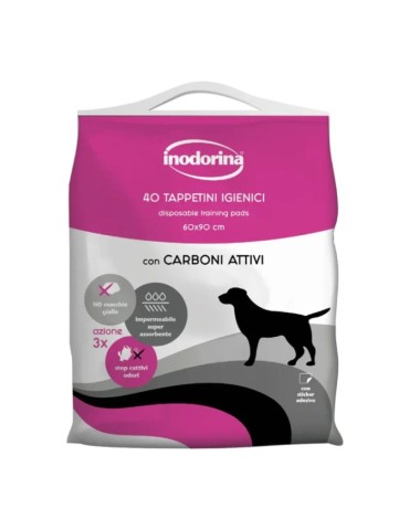 Inodorina Tappetini Carboni Attivi 40 pz 60x90 cm | Zoopluto