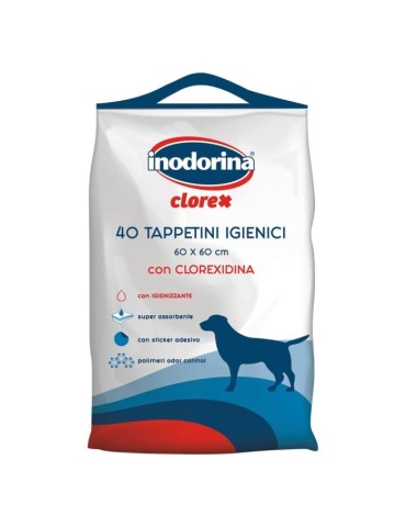 Inodorina Clorex Tappetini 40 pz 60x60 cm | Zoopluto