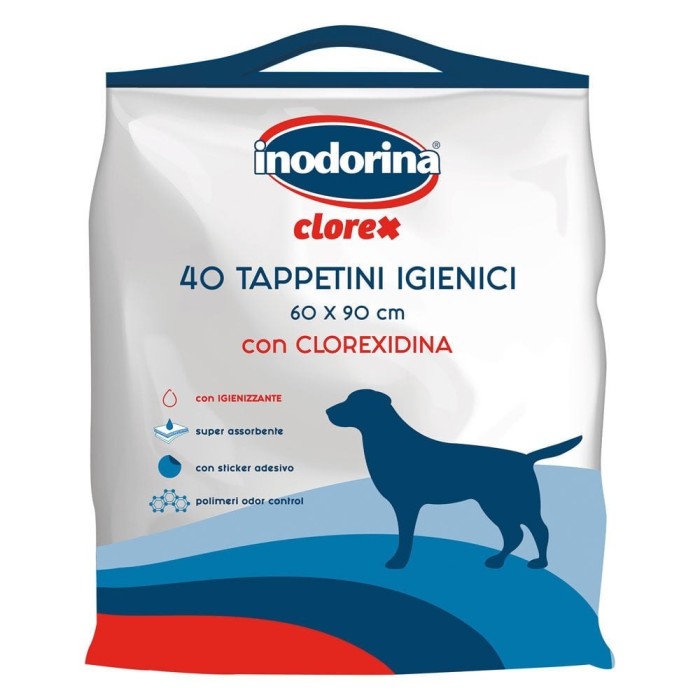 Inodorina Clorex Tappetini 40 pz 60x90 cm | Zoopluto