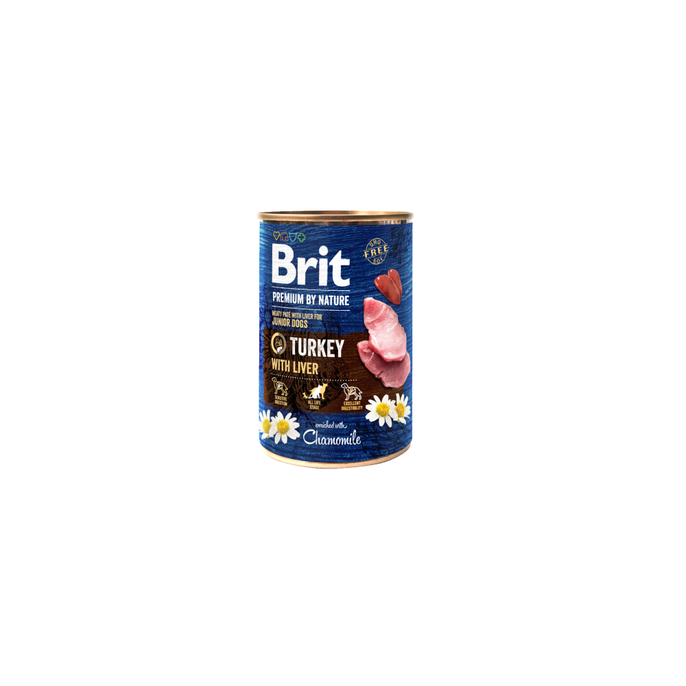 Brit BP Turkey-Liver 800 g Junior | Pâté grain-free per Cuccioli con Tacchino e Fegato