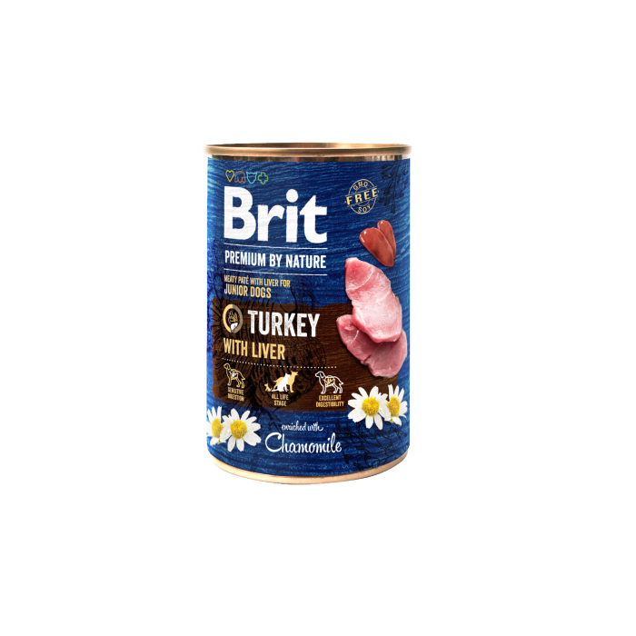 Brit BP Turkey-Liver 800 g Junior | Pâté grain-free per Cuccioli con Tacchino e Fegato