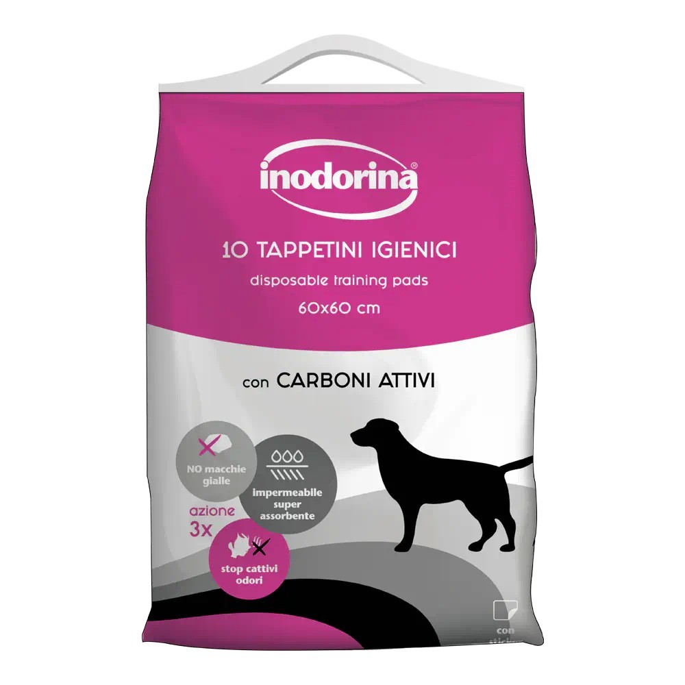 Inodorina Tappetini Carboni Attivi 10 pz 60x60 cm | Zoopluto