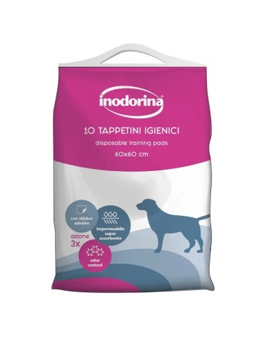 Inodorina Tappetini Neutro 10 pz 60x60 cm | Zoopluto